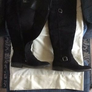 Suede leather boots